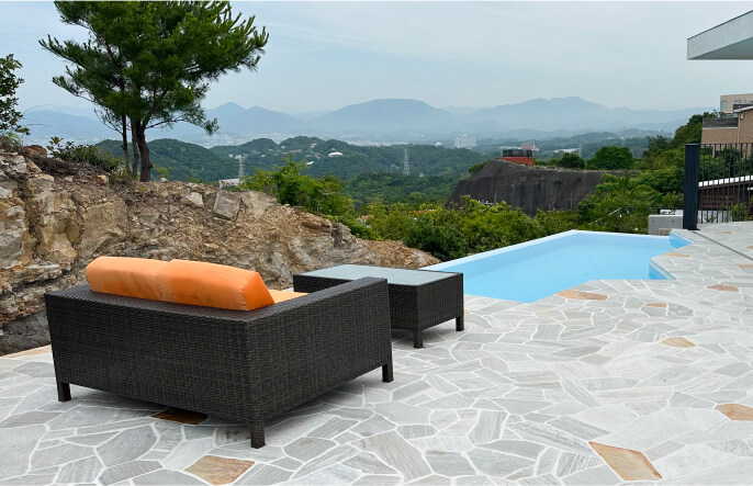 プールの施工イメージ